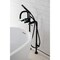 Aqua Vintage CCK8400DKL Freestanding Tub Faucet with Supply Line, Stop Valve, Matte Black CCK8400DKL - alternate 6